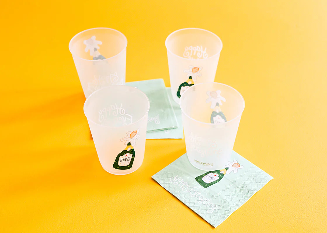 Champagne Frosted Cups | Set of 10