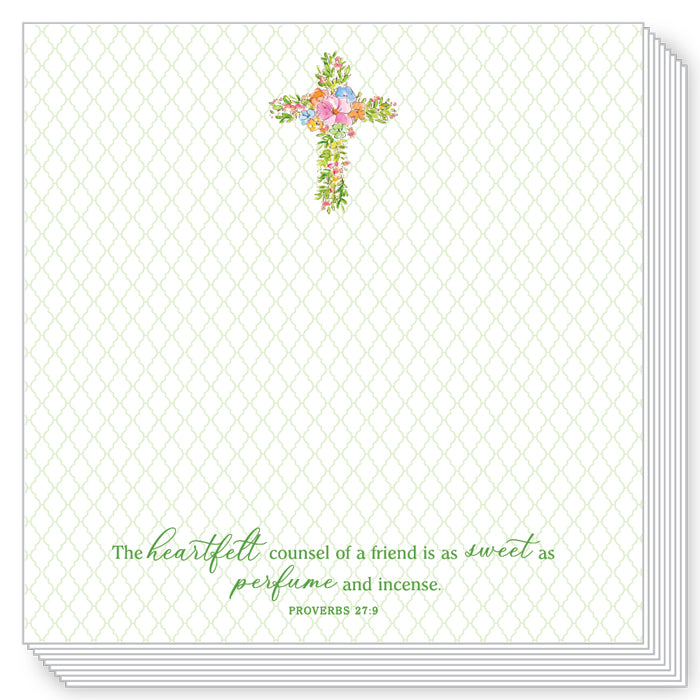 Handpainted Scripture Short Block Notepad