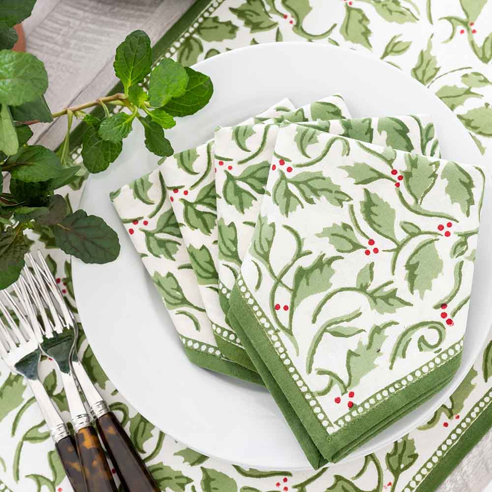Holly Berry Napkin | Set of 4