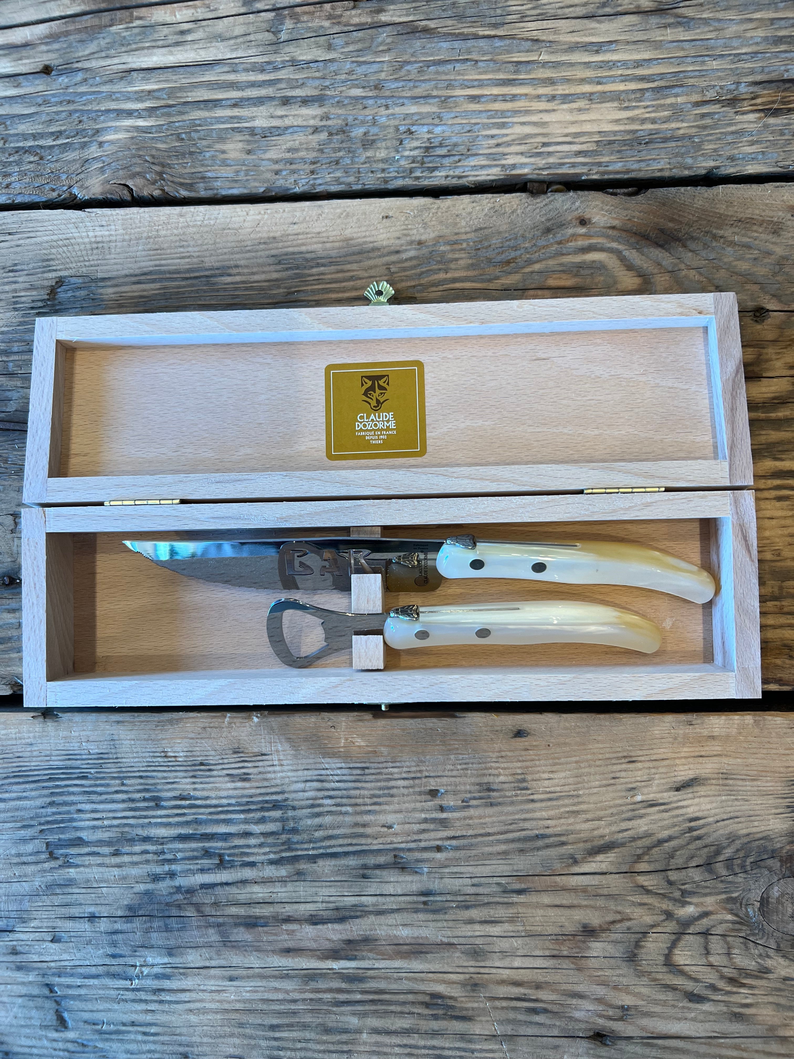 Boxed Berlingot 2pc Bar Set | Natural Handle