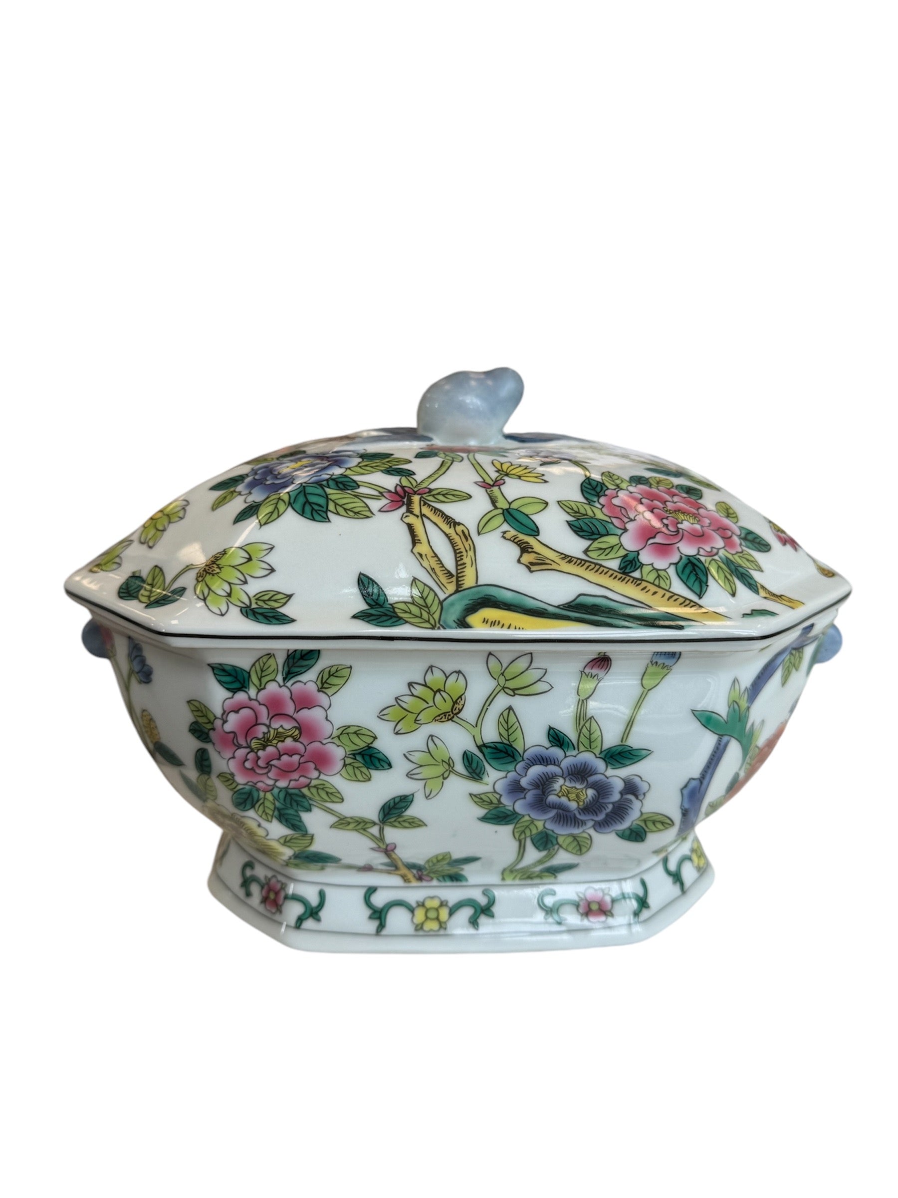 Pink/Blue/Green Floral Tureen