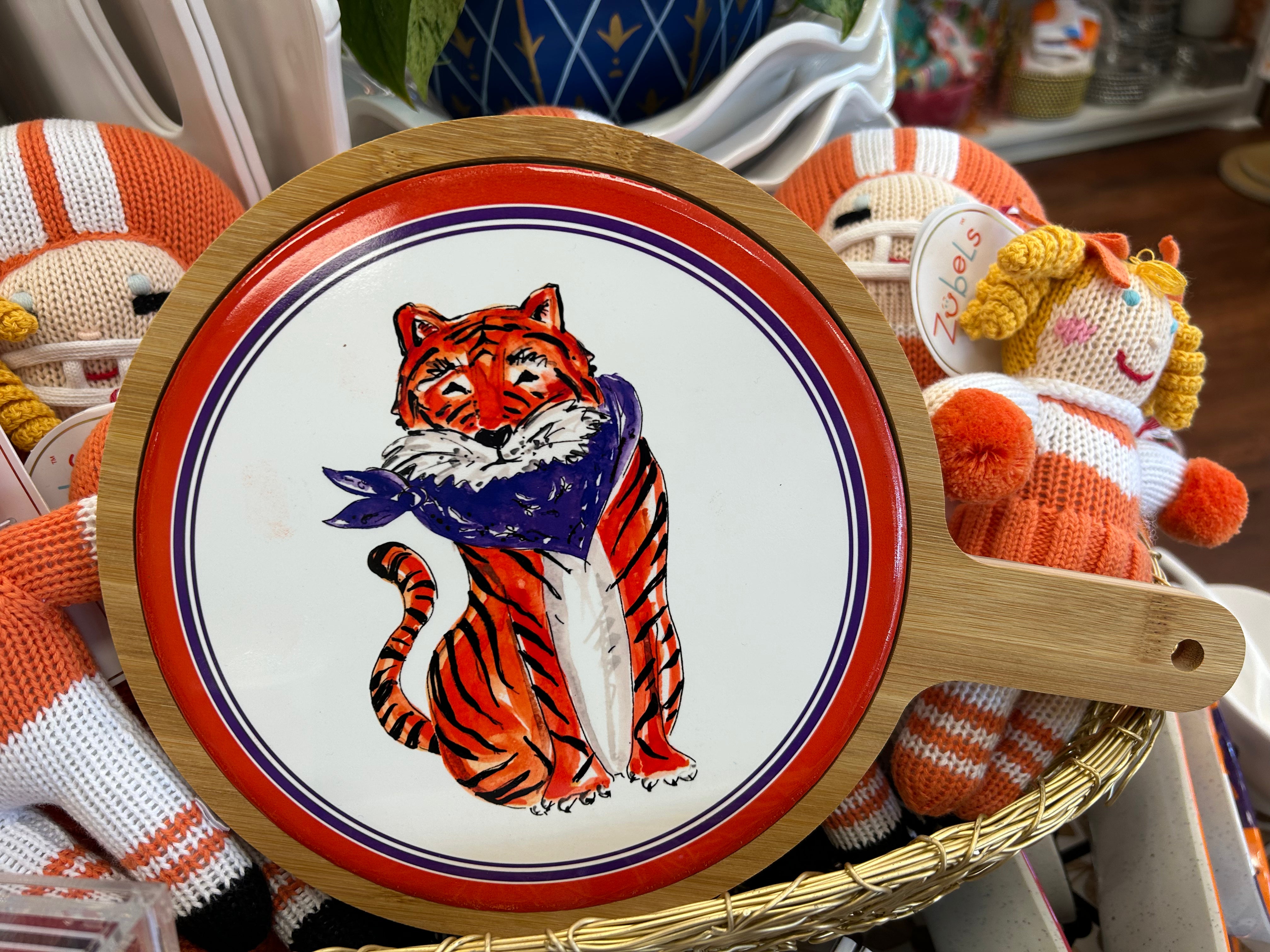 Purple Sitting Tiger Cheeseboard