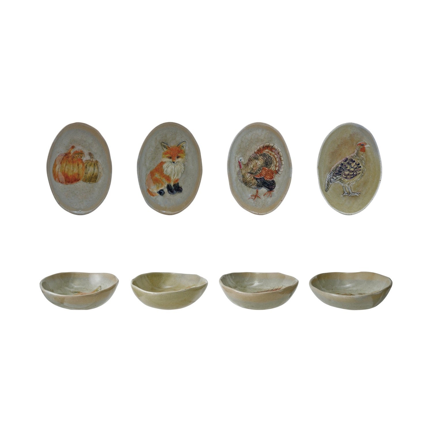Hand-painted Stoneware Dish