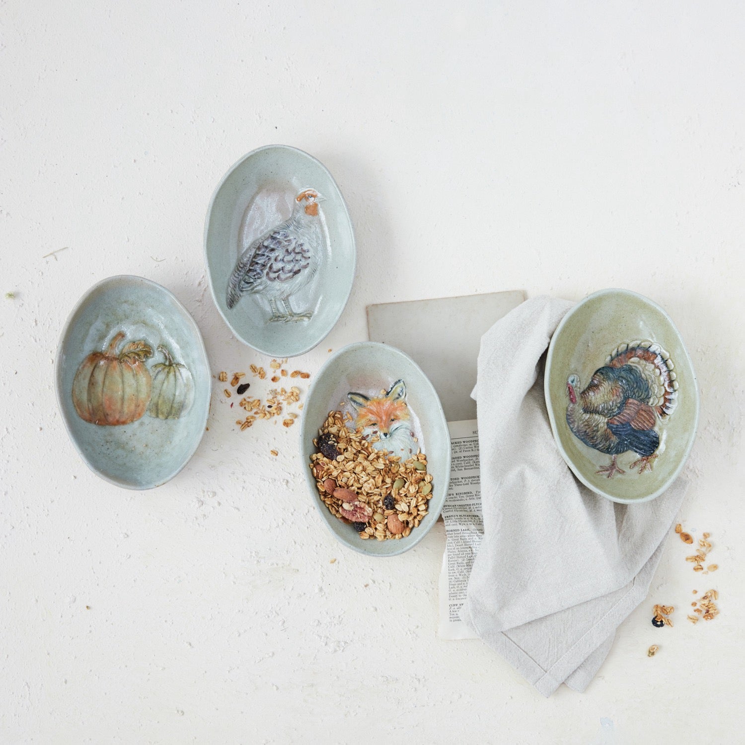 Hand-painted Stoneware Dish