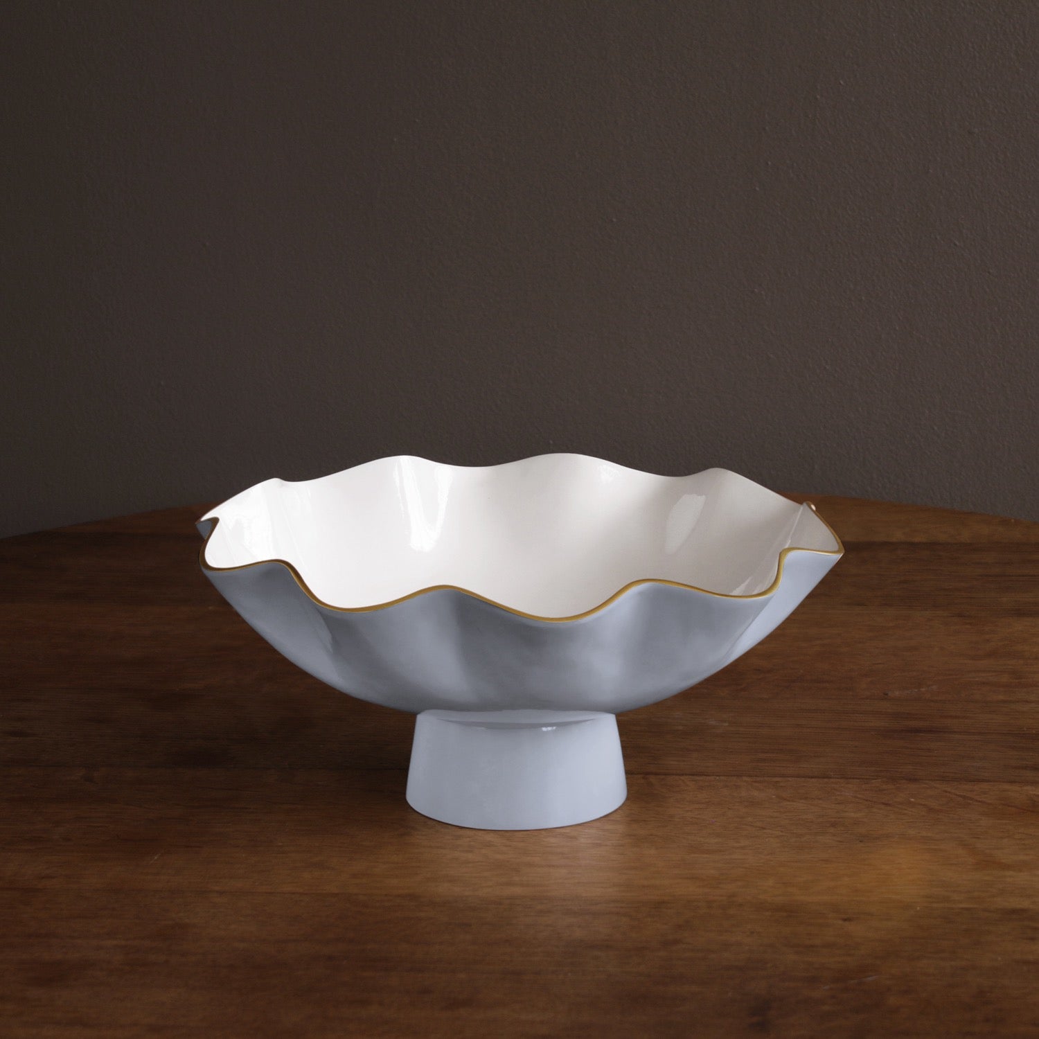 ENCANTO Carola Large Pedestal (Periwinkle and White)