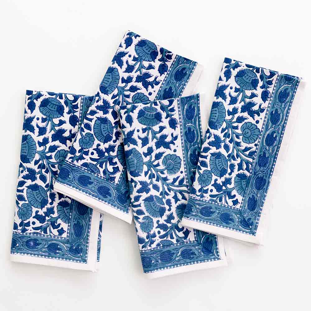 Indigo Blossom Napkin S/4