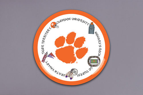 Clemson 13.5 Inch Round Charger