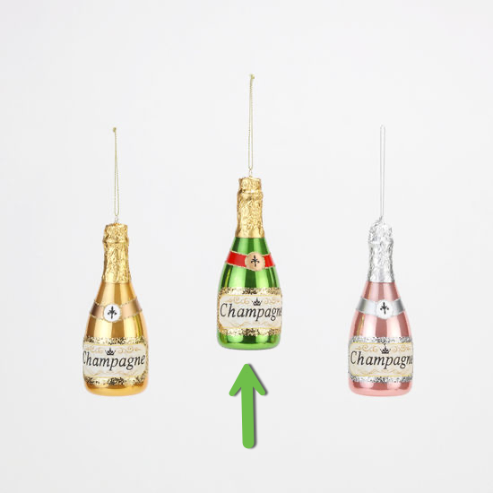 Champagne Ornament - Green