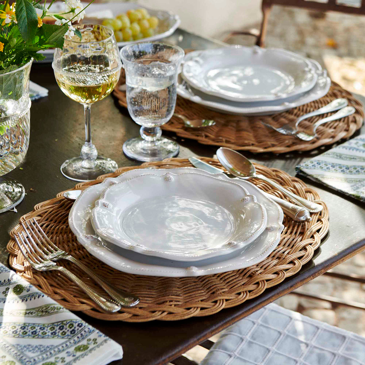 Berry & Thread Flared Dinner Plate - Whitewash