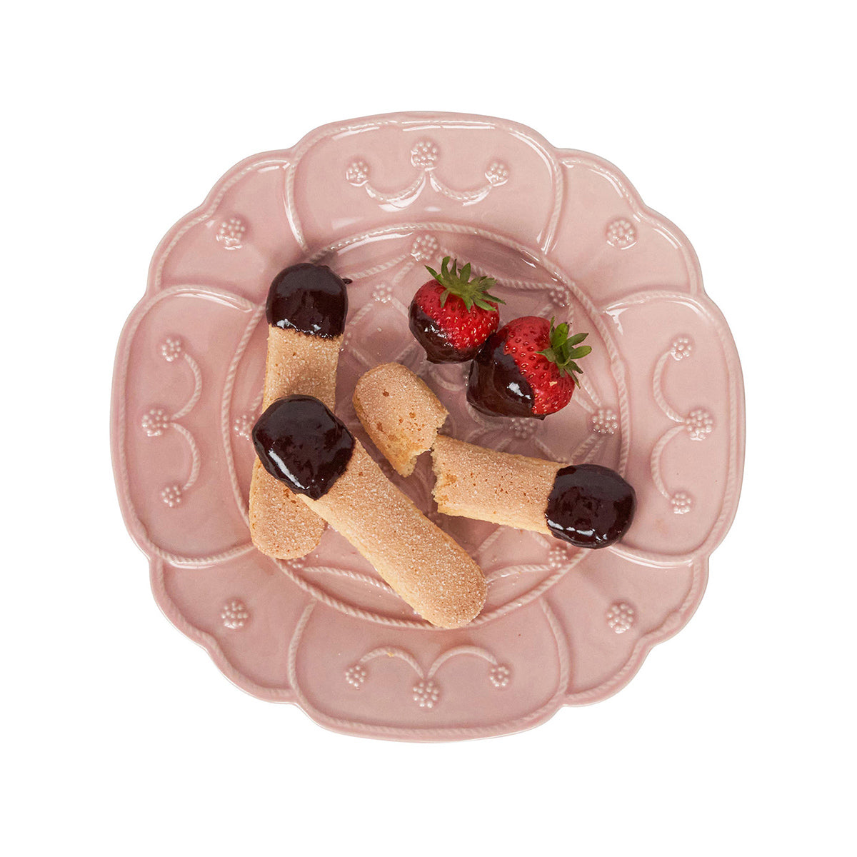 Jardins Du Monde Dessert/Salad Plate Assorted Set of 4 - Blush