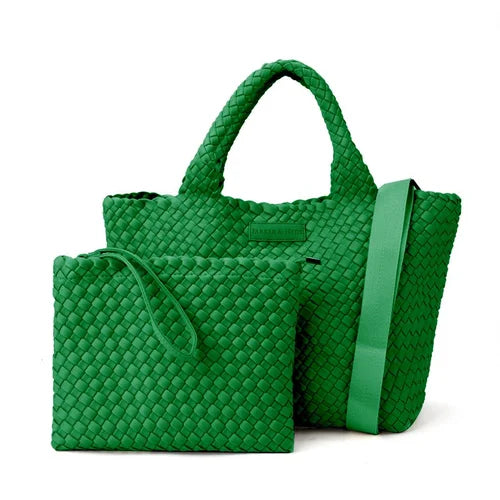 Classic Woven Tote - Kelly Green