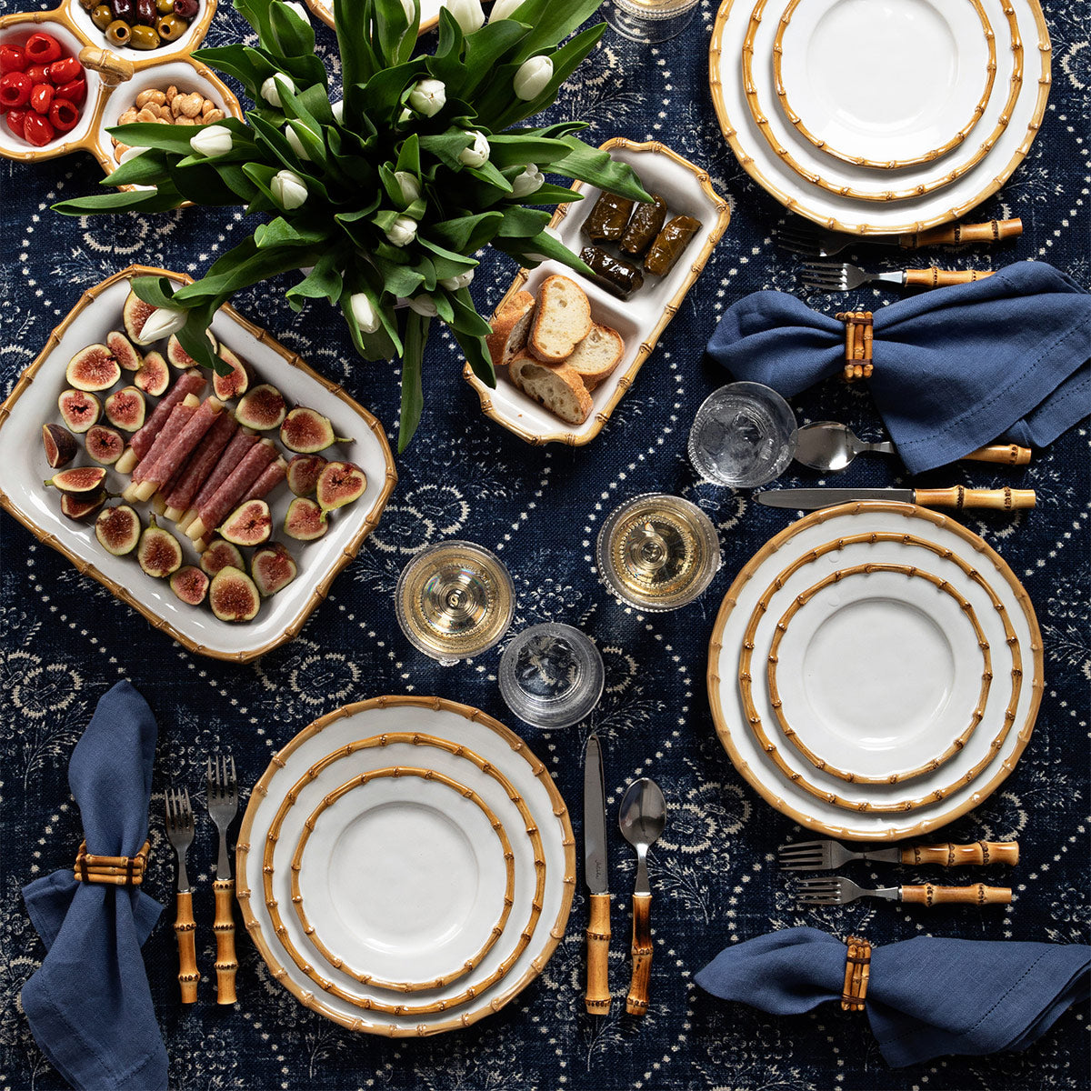 Bamboo Natural Cocktail Triple Server