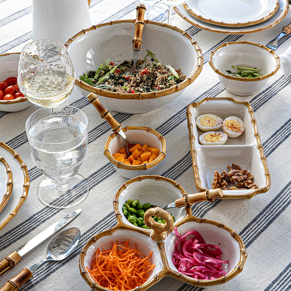 Bamboo Natural Cocktail Triple Server