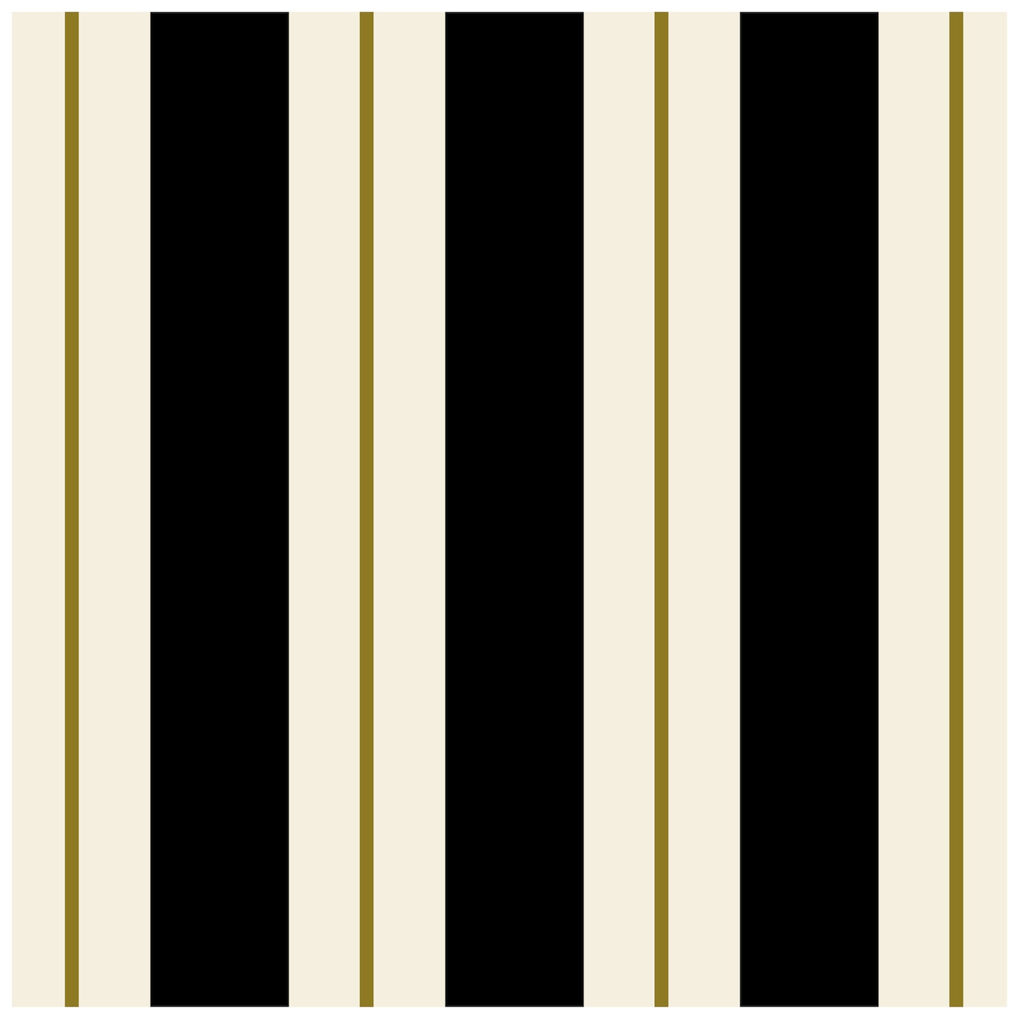 Black & Gold Awning Stripe Napkin