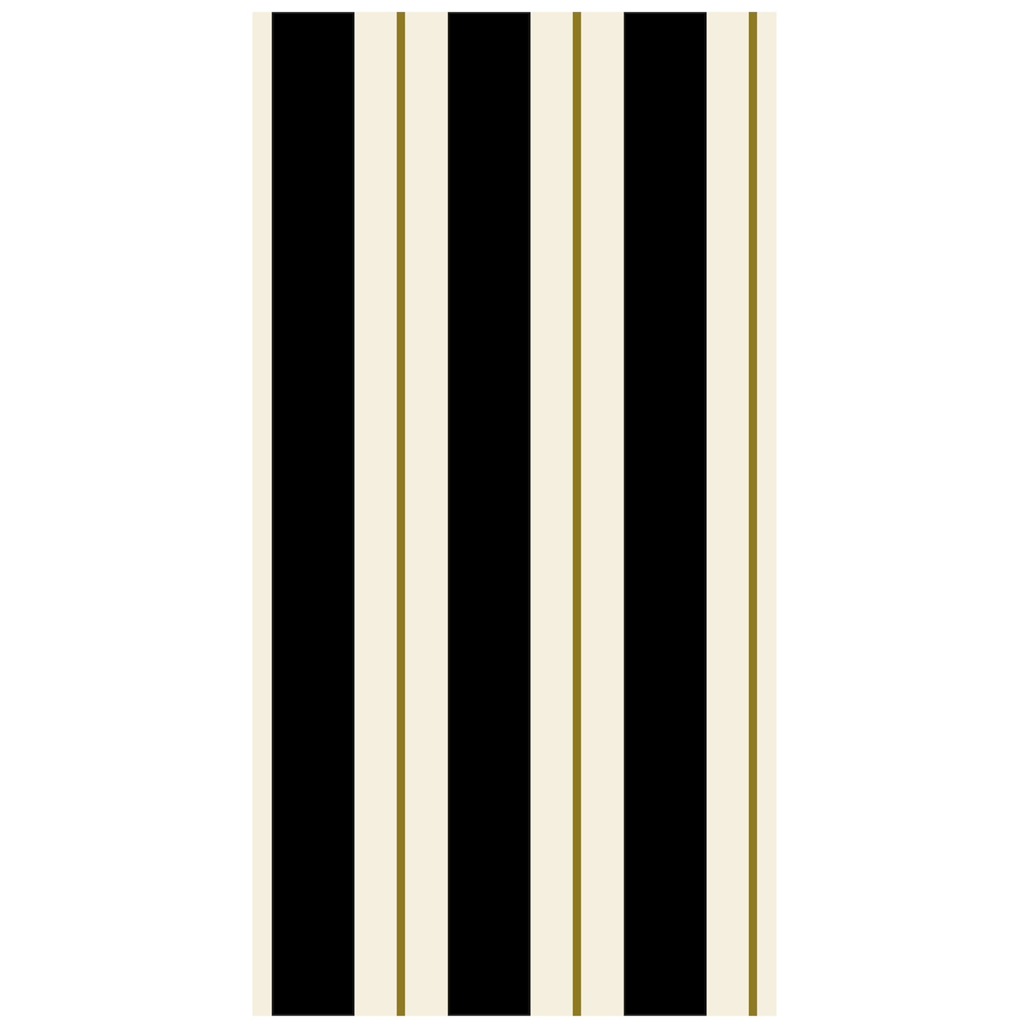 Black & Gold Awning Stripe Napkin