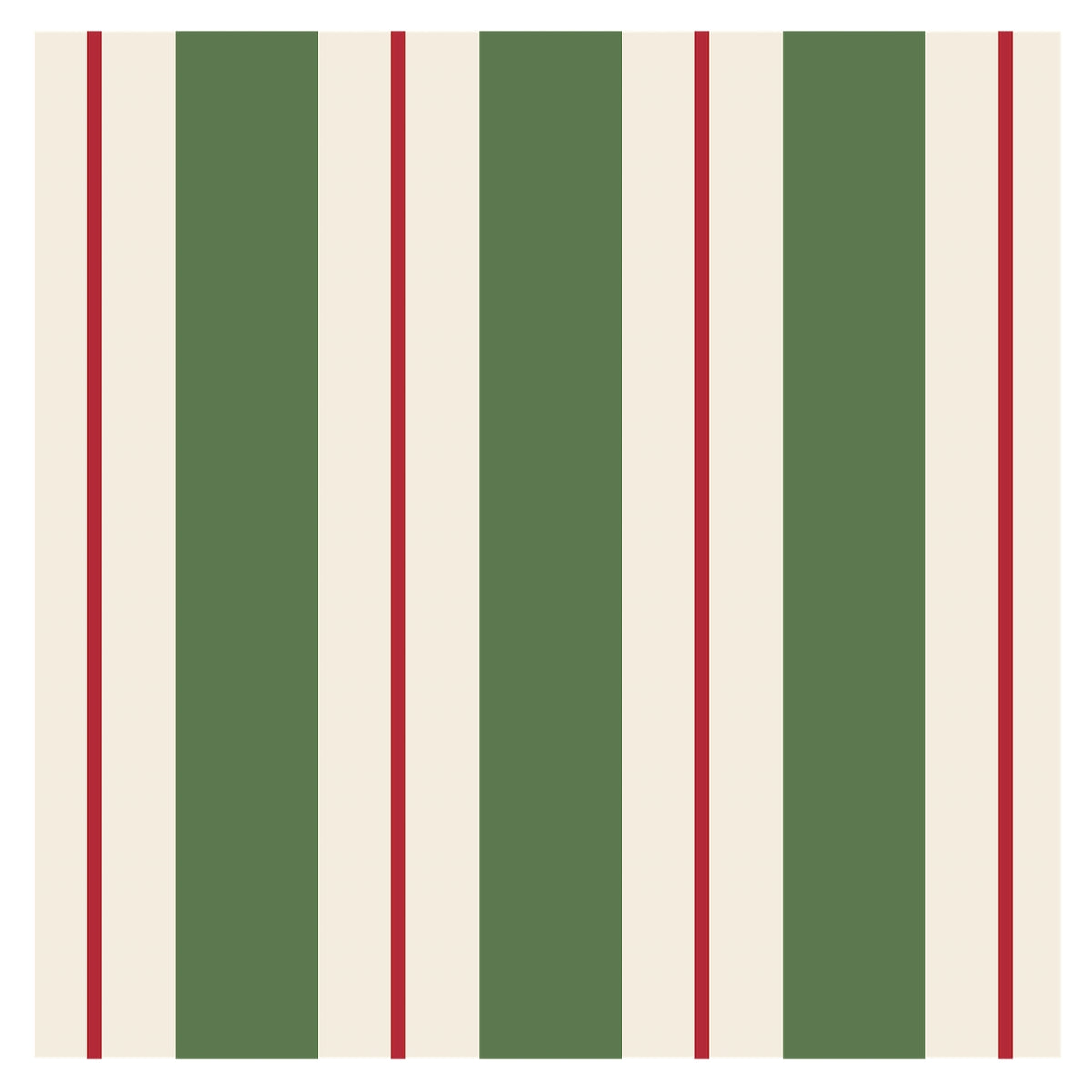 Green & Red Awning Stripe Napkin
