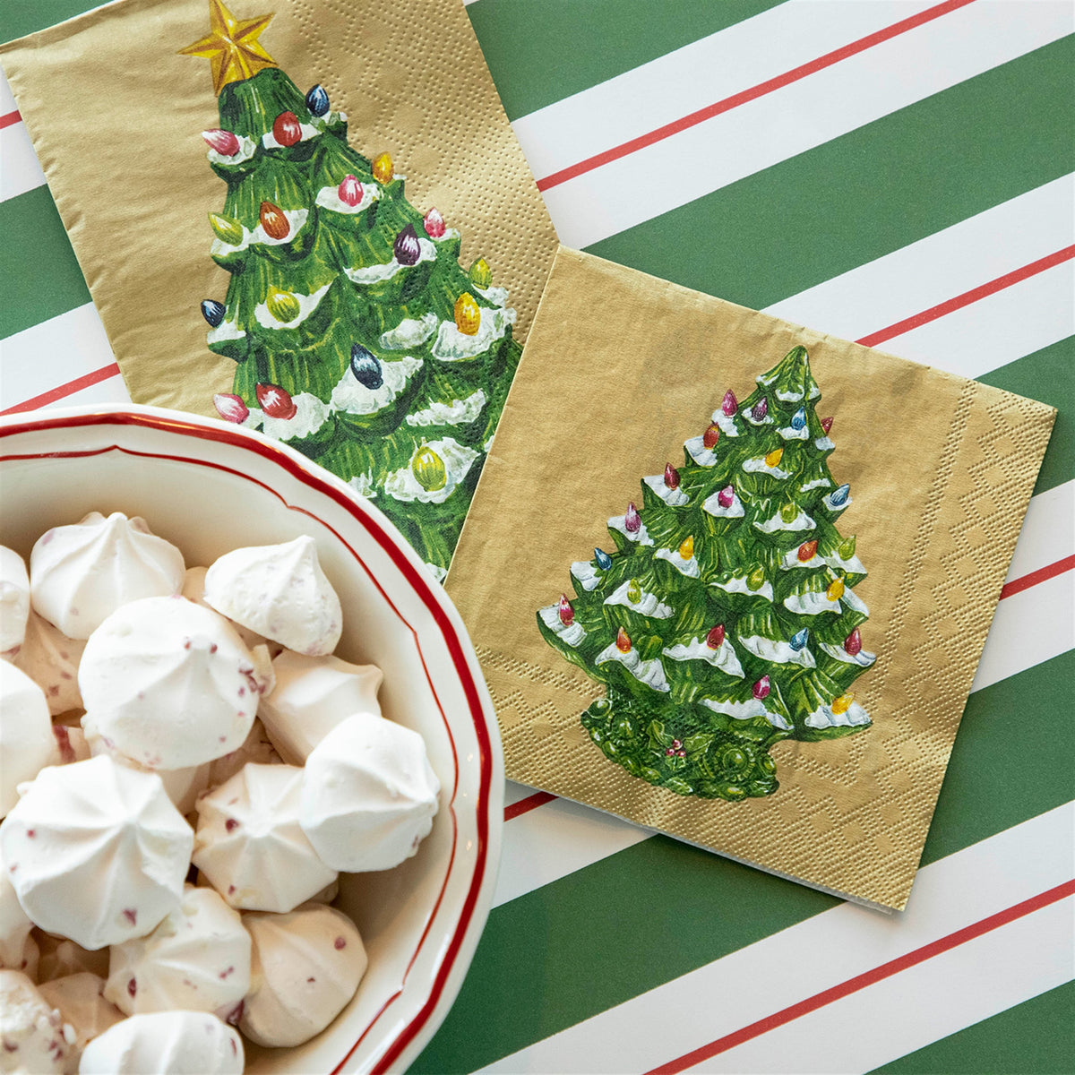 Vintage Christmas Tree Napkins