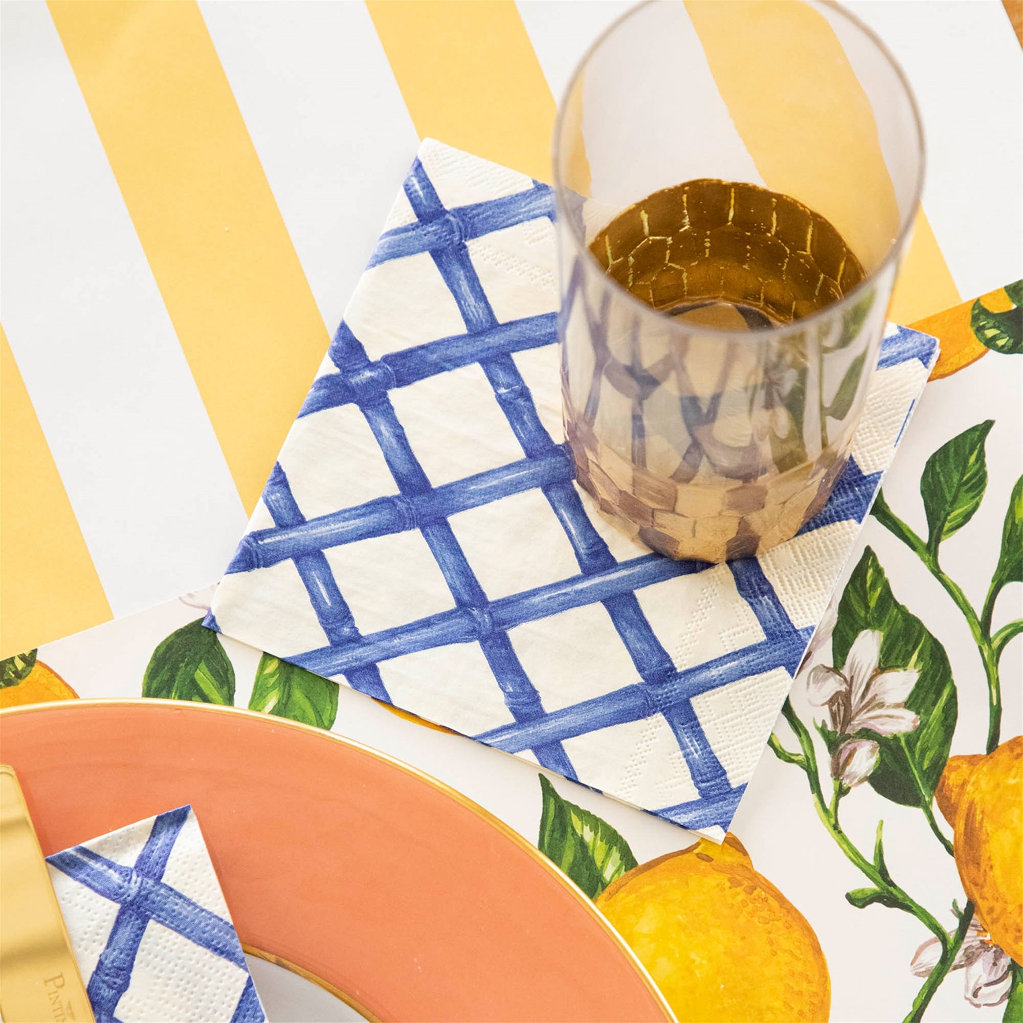 Blue Lattice Napkin