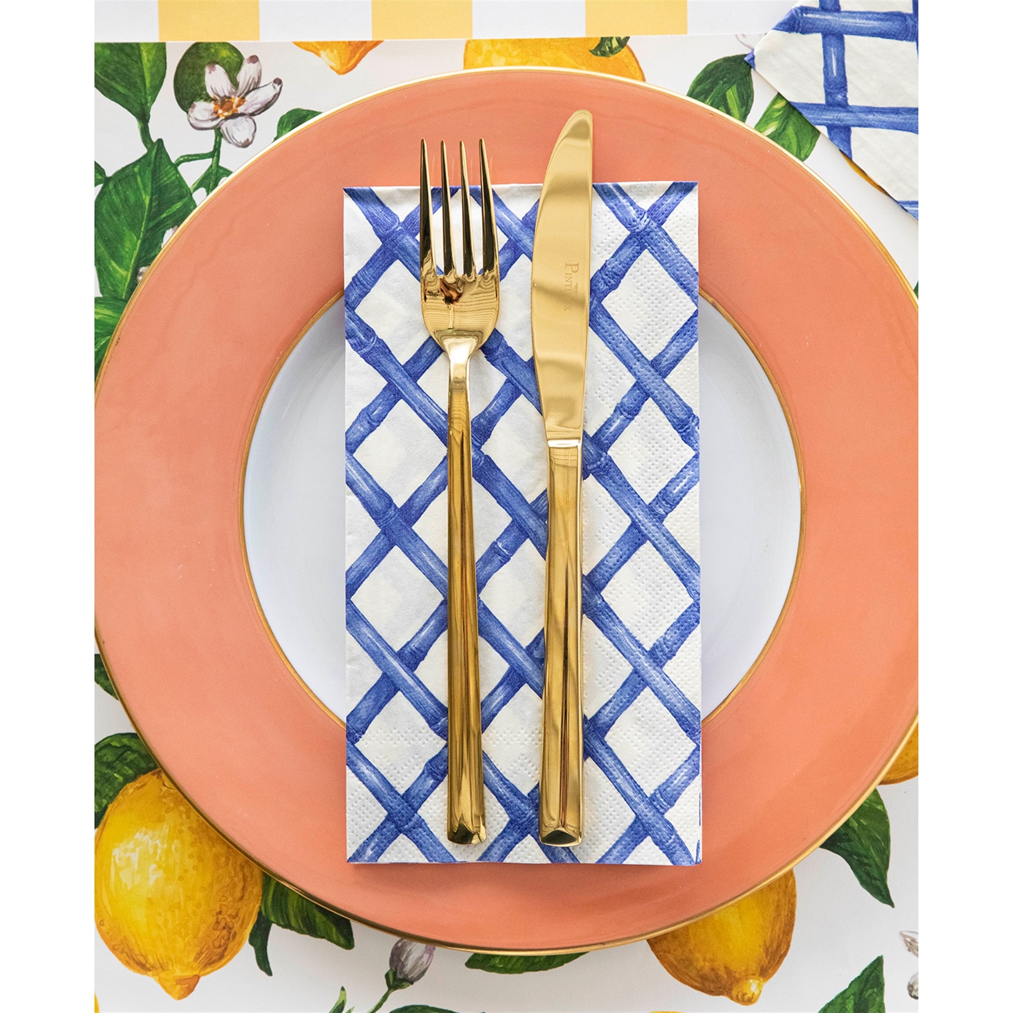 Blue Lattice Napkin
