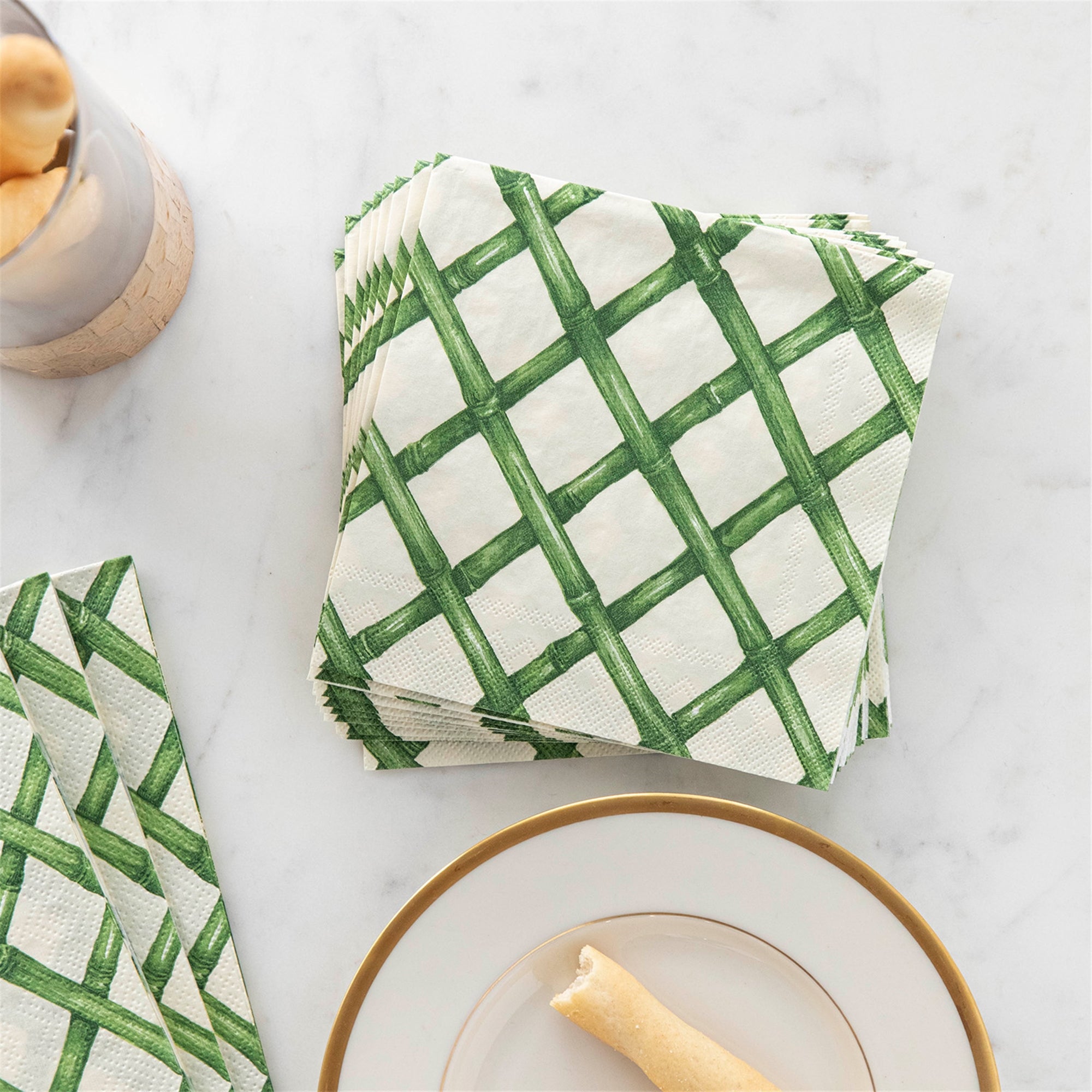 Green Lattice Napkin
