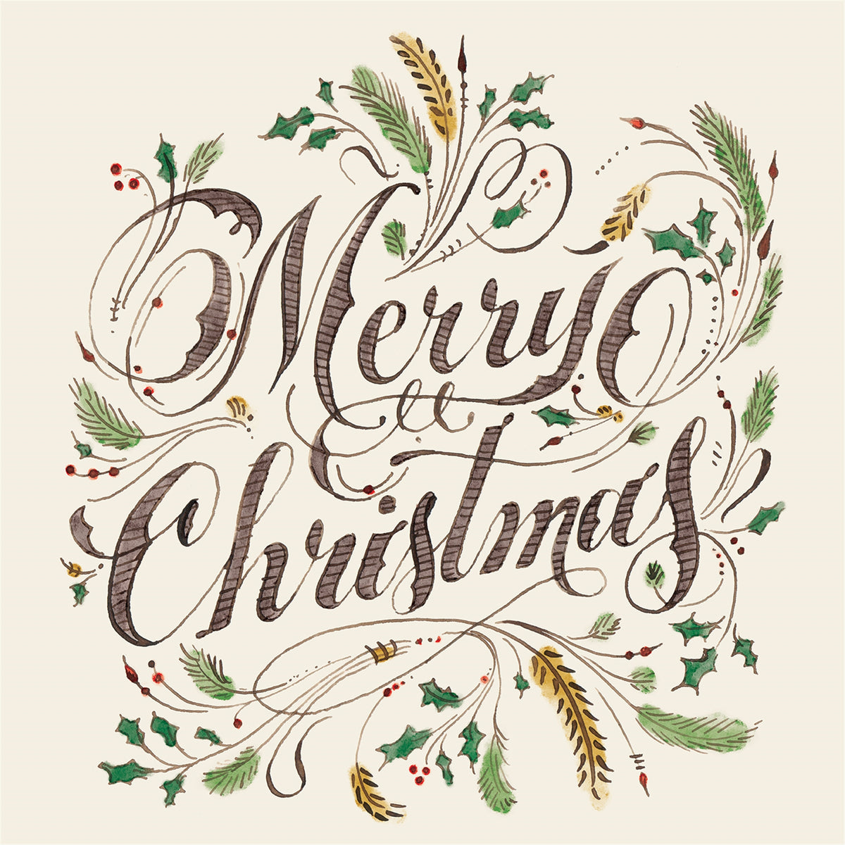 Merry Christmas Cocktail Napkin