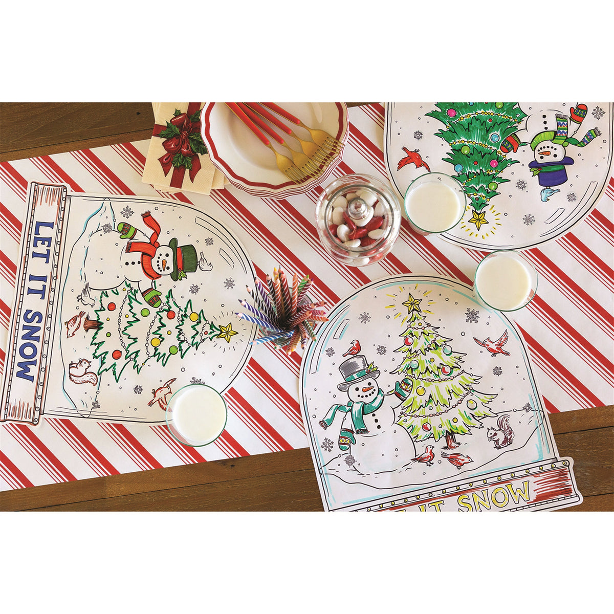 Snow Globe Coloring Placemat