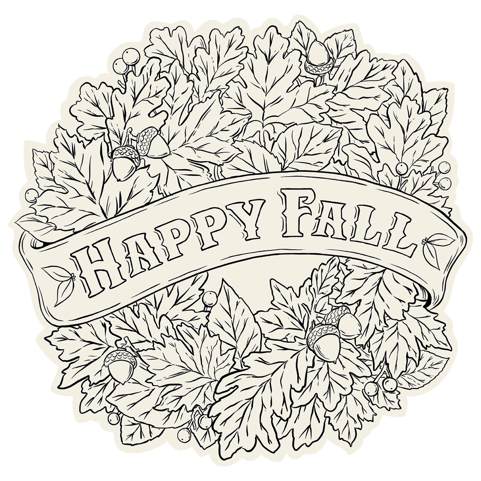 Happy Fall Coloring Placemat