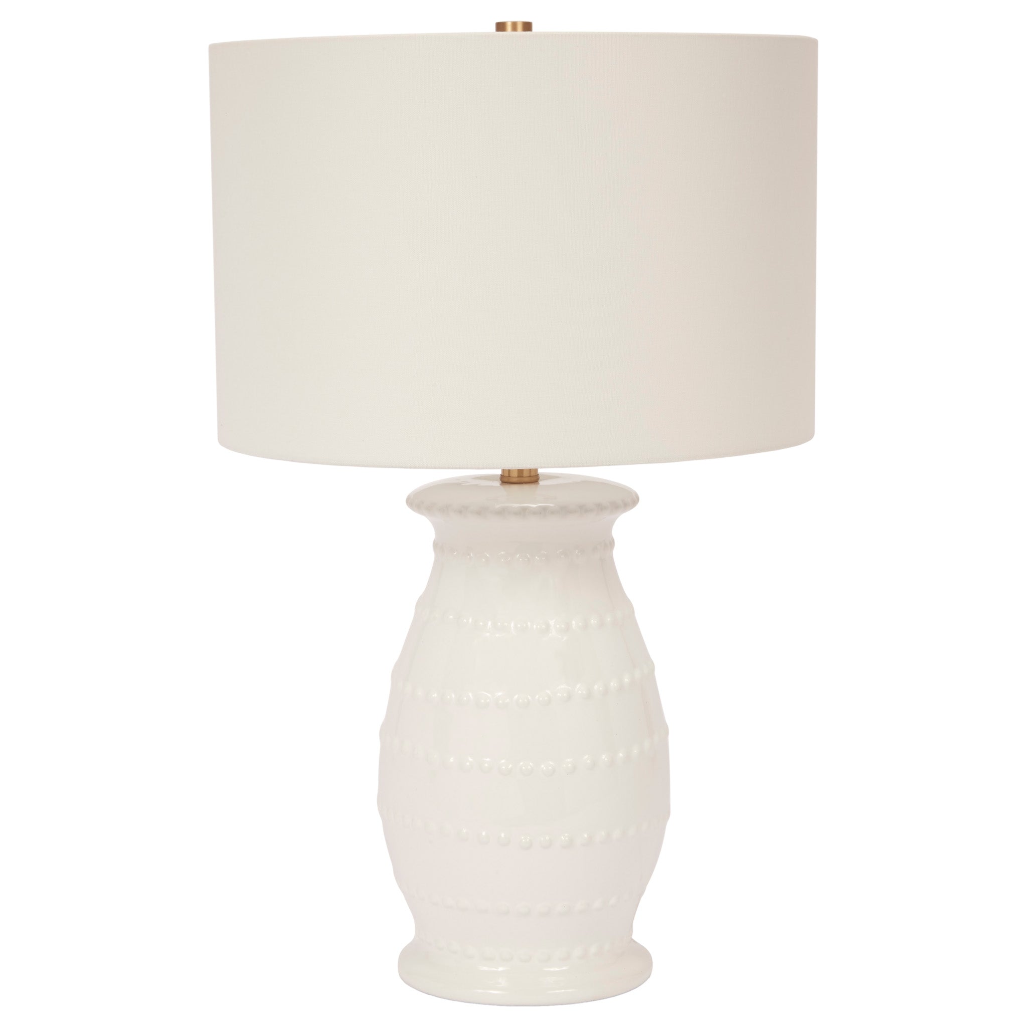 Caleb White Ceramic Table Lamp