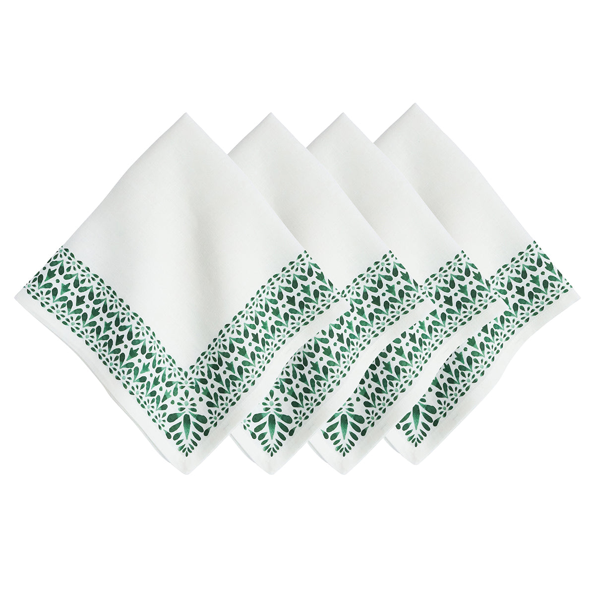 Iberian Border Napkin Set of 4 | Evergreen