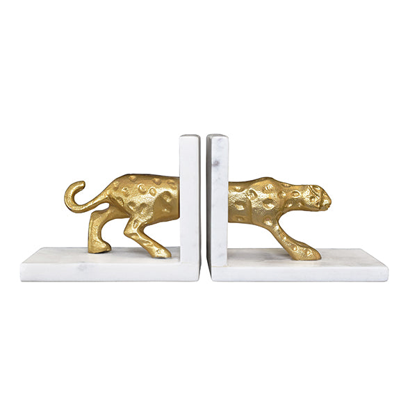 LEON - Leopard Marble Bookends