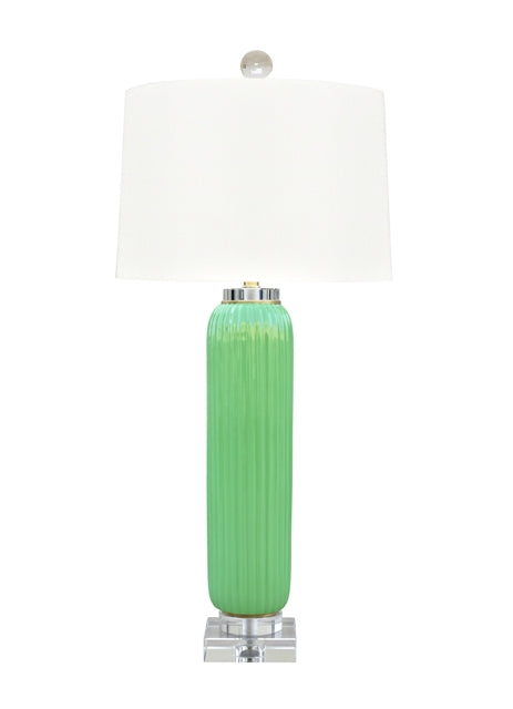 Porcelain Berry Greenstripe Lamp