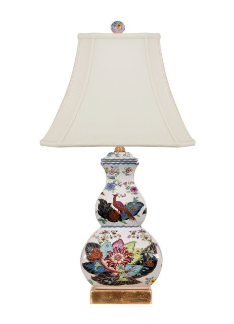 Porcelain Tobacco Leaf Square Gourd Lamp