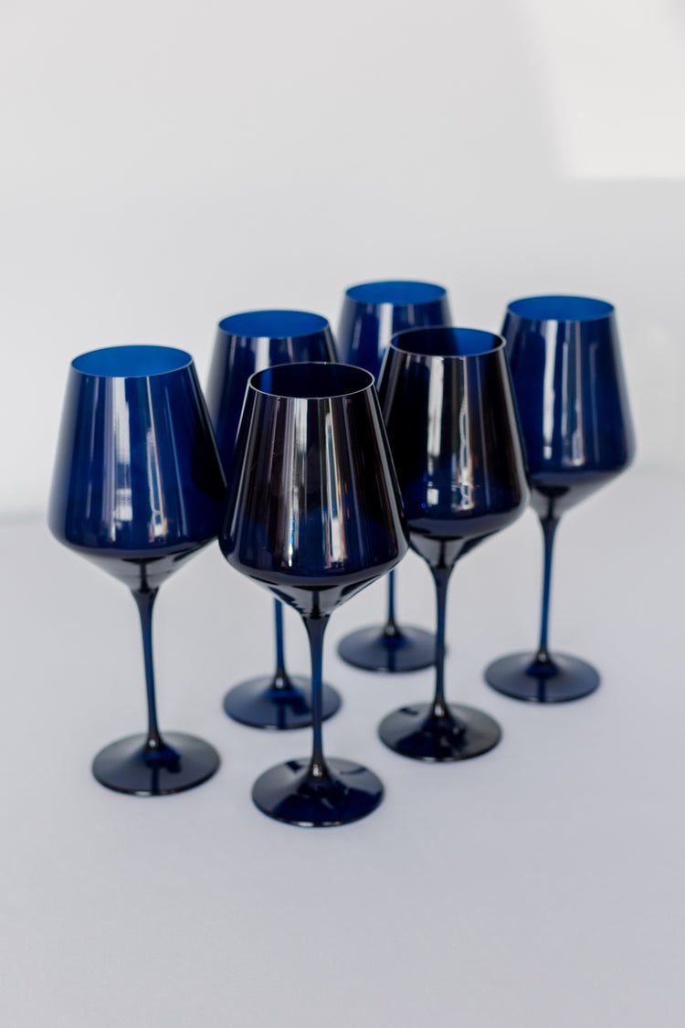 Estelle Colored Wine Stemware {Midnight Blue}_Bundle