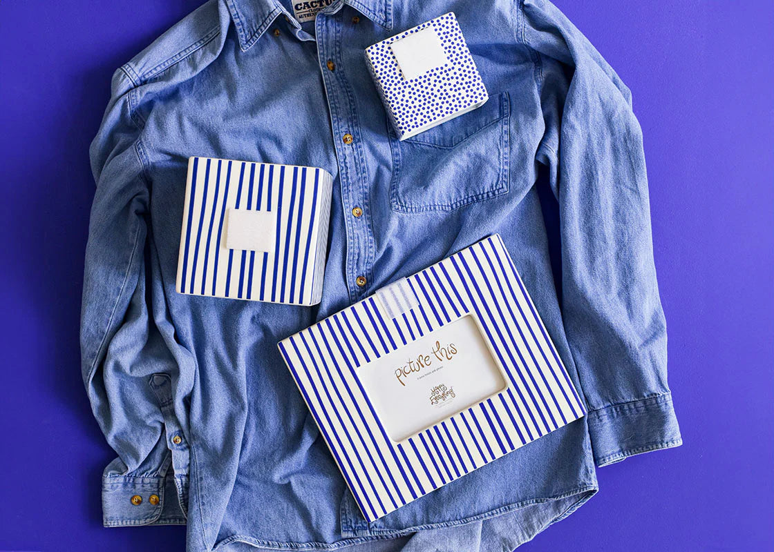 Indigo Small Dot Small Mini Nesting Cube