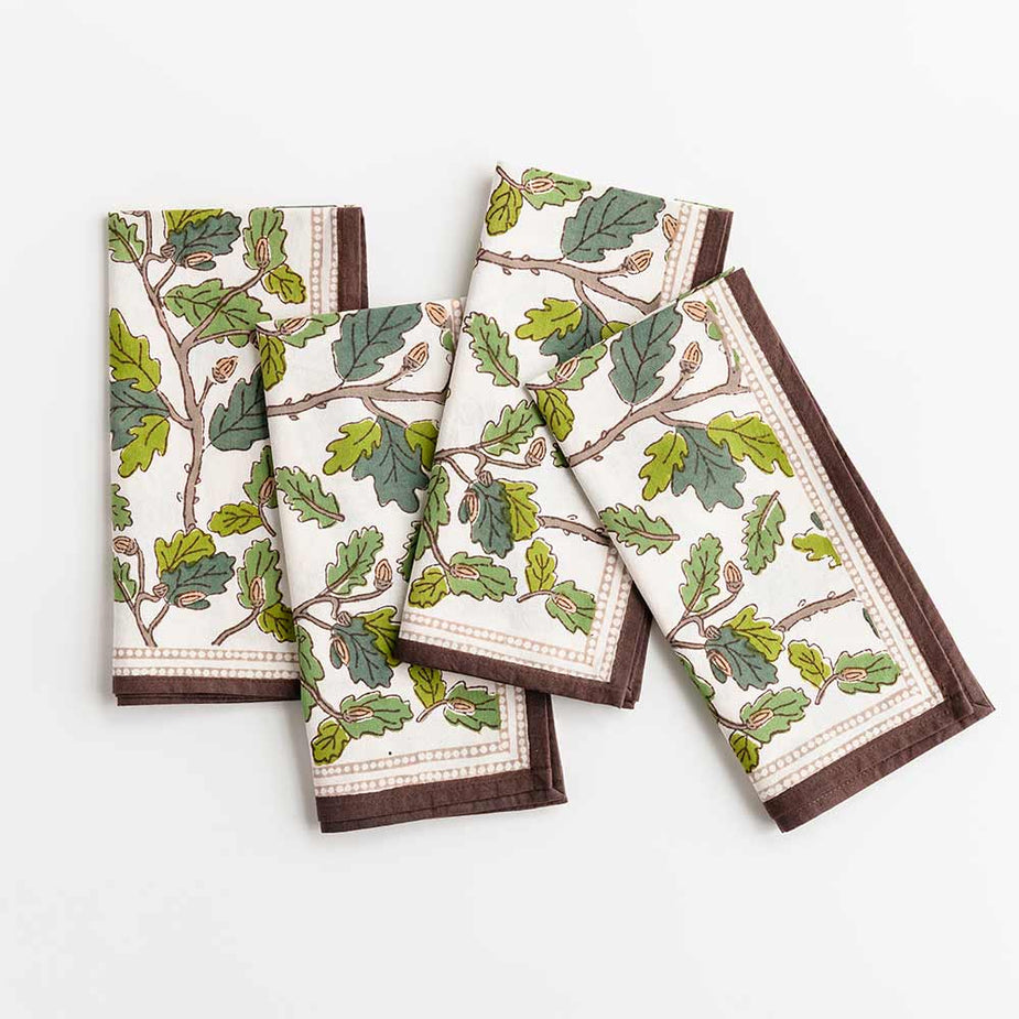 Maple & Acorn Napkin | Set of 4