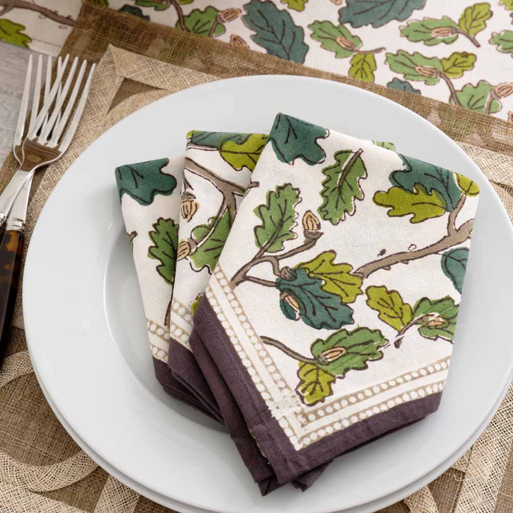 Maple & Acorn Napkin | Set of 4