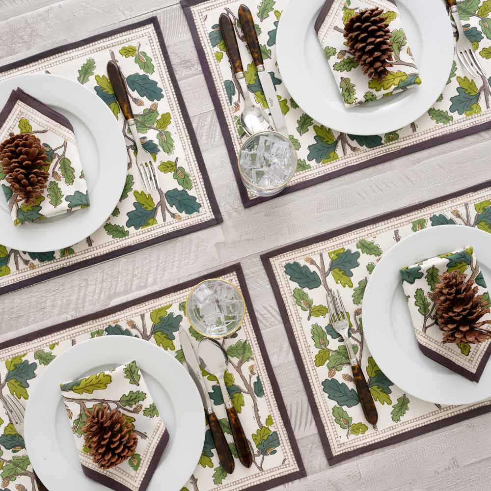 Maple & Acorn Napkin | Set of 4
