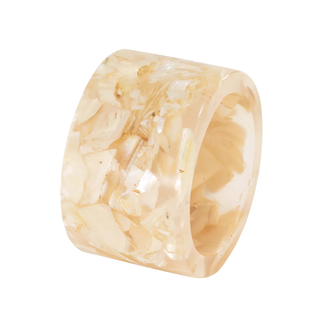 Marbled Pearl Napkin Ring | Set of 4