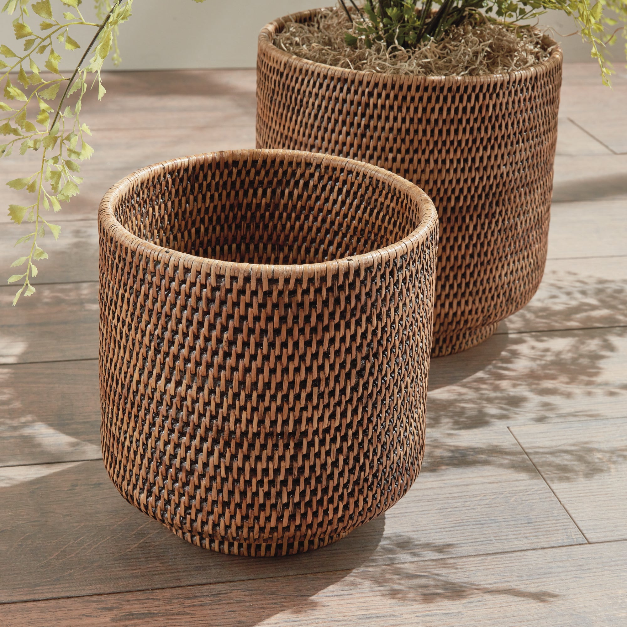 Burma Rattan Cachepot