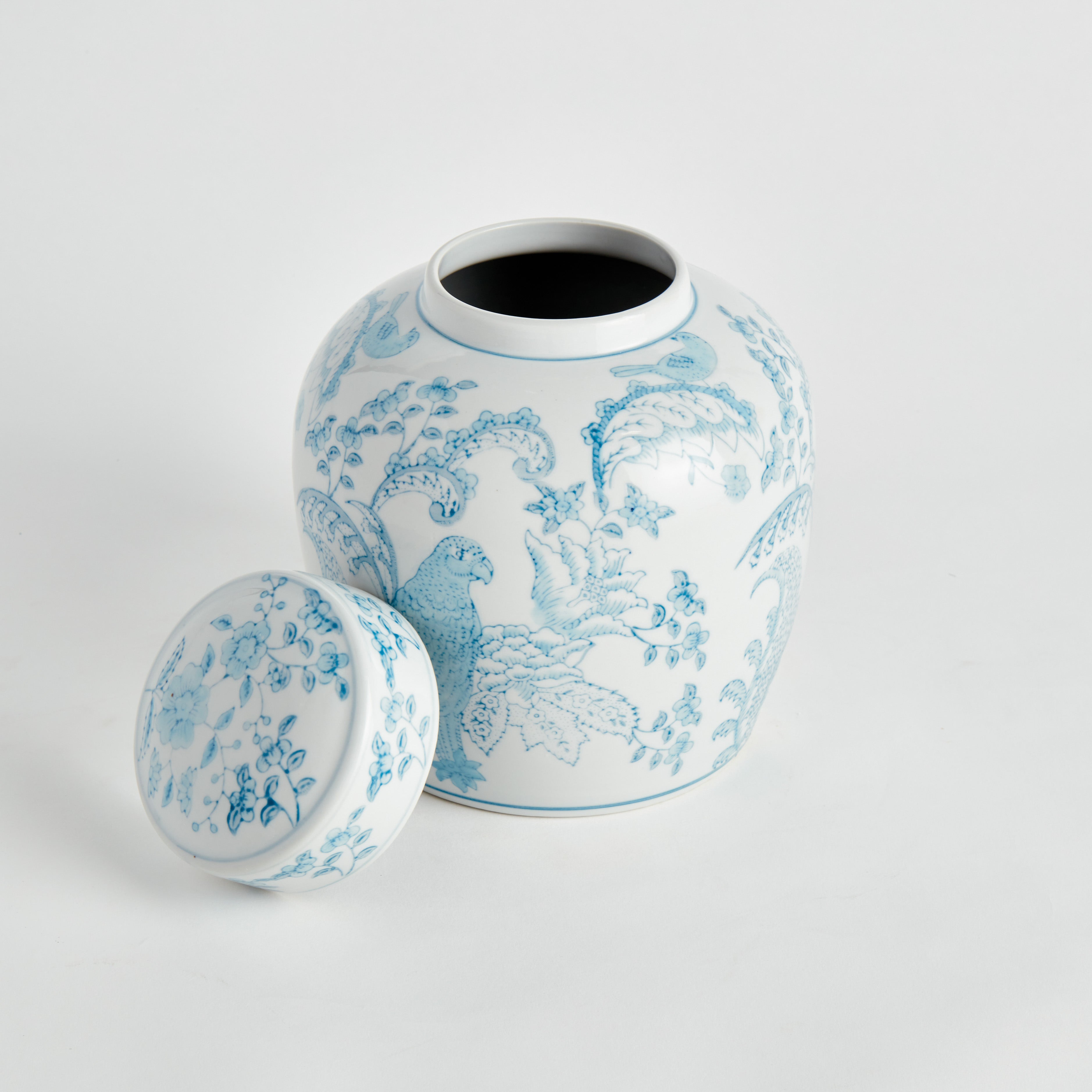 Monarch Parrot Lidded Jar