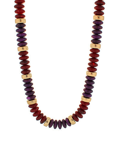 Marble Rondelle Bead Necklace