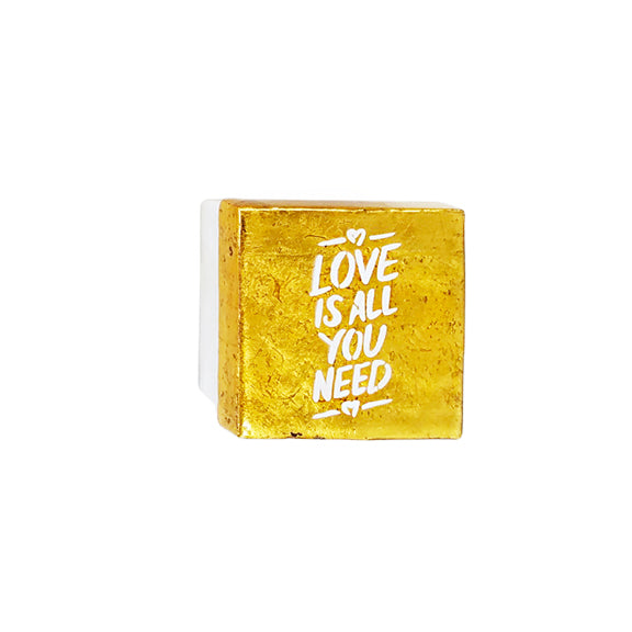 3" Capiz Box - Love is All You Need (White/Gold)