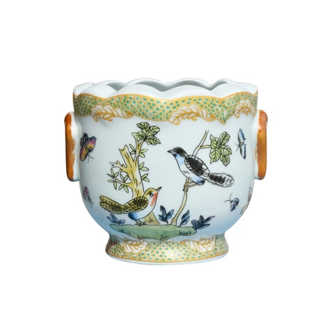 Porcelain Birds Cachepot
