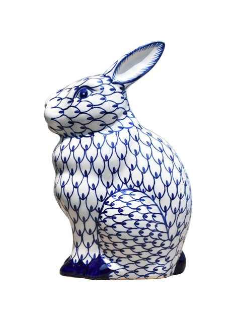 Blue and White Porcelain Bunny