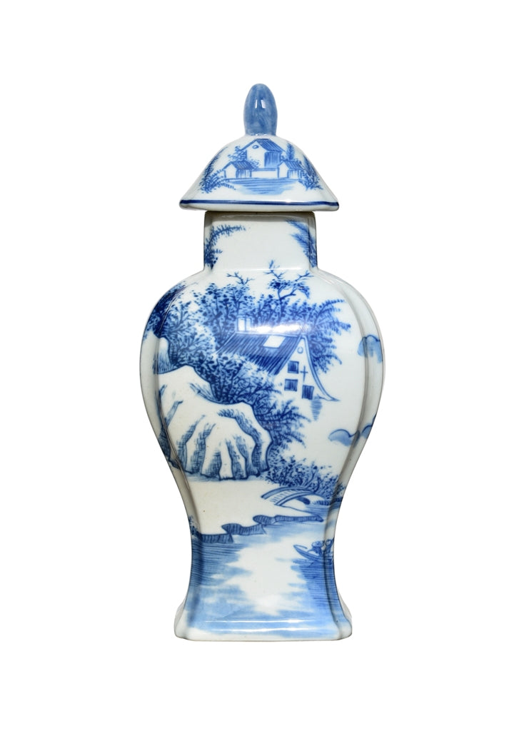Porcelain Blue And White Rectangle Jar