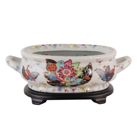 Porcelain Tobacco Leaf Footbath