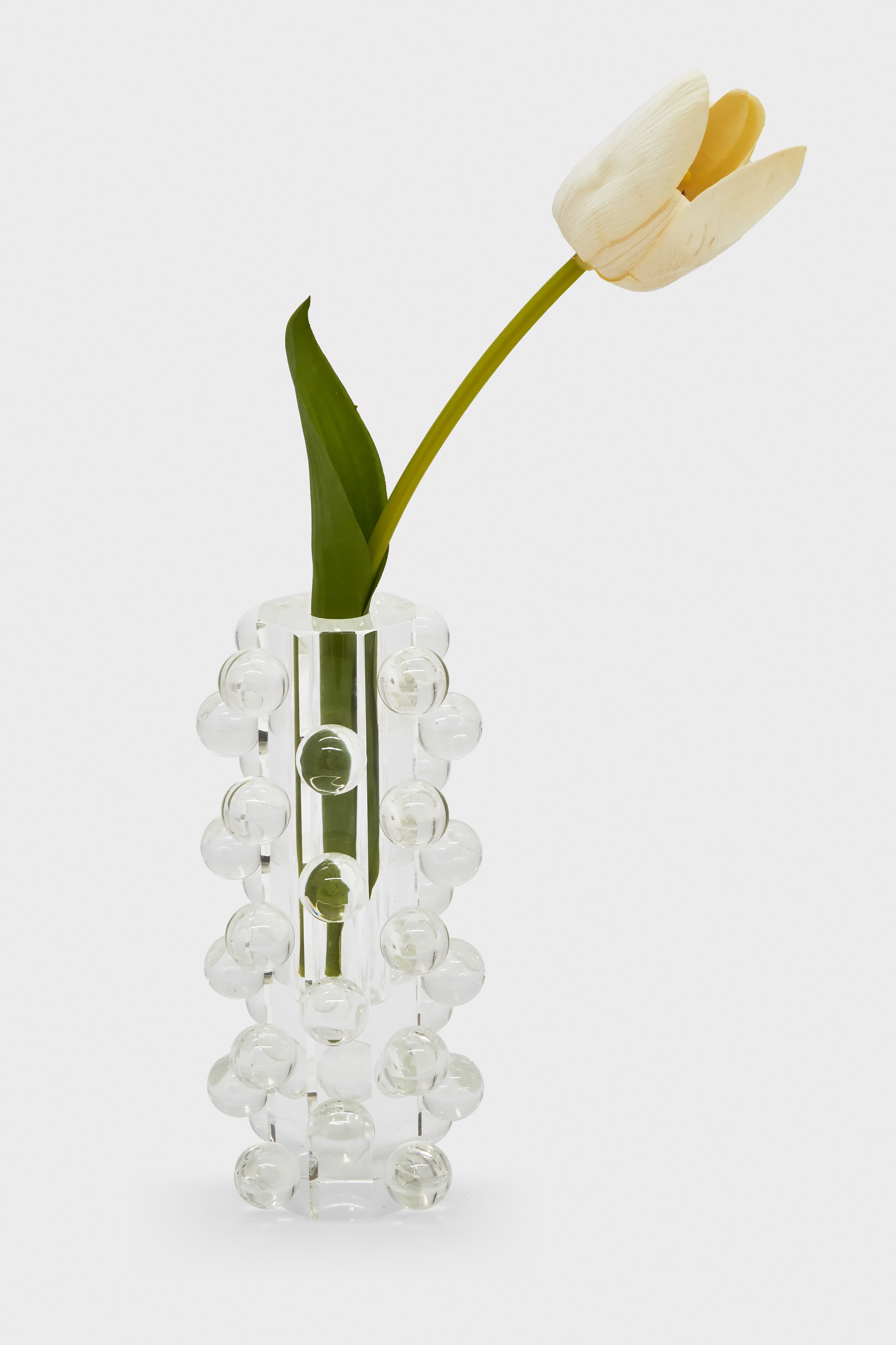 Crystal Glass Bud Vase " Scattered Balls"
