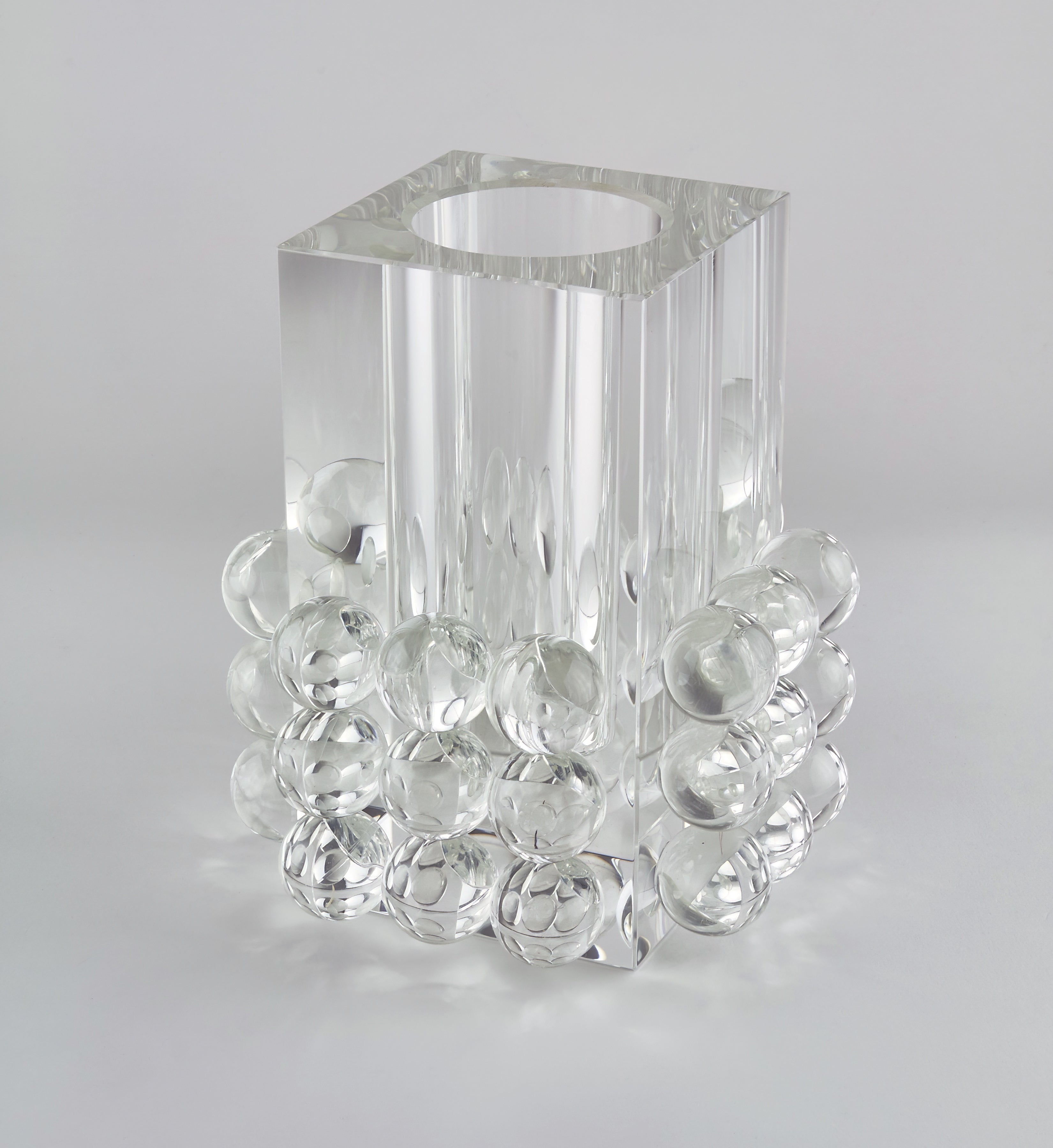 Crystal Glass Bud Vase "Balls" (lg)