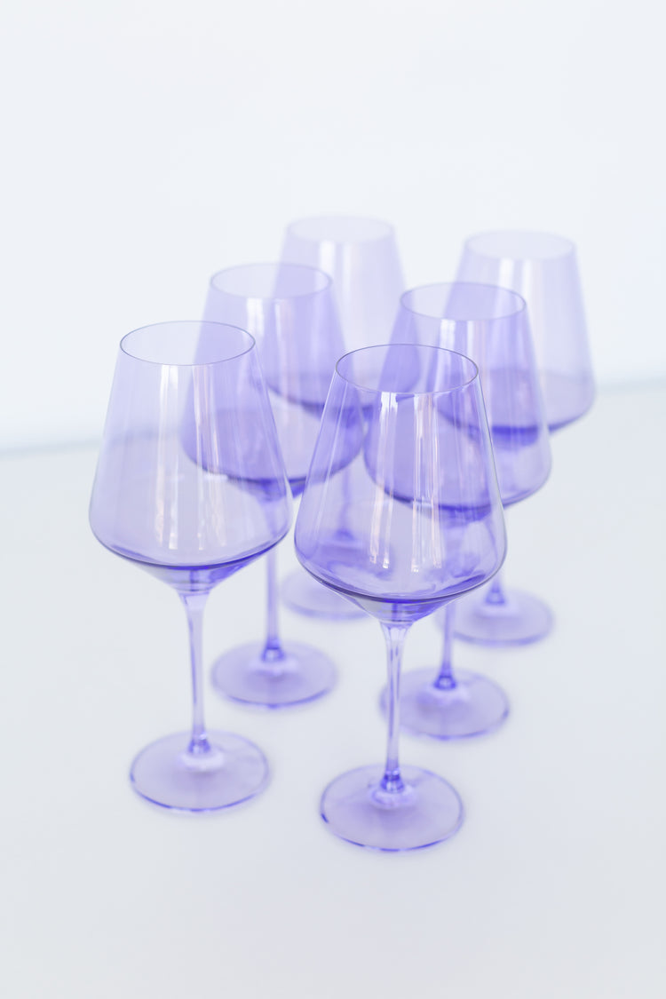 Estelle Colored Wine Stemware {Lavender}_Bundle