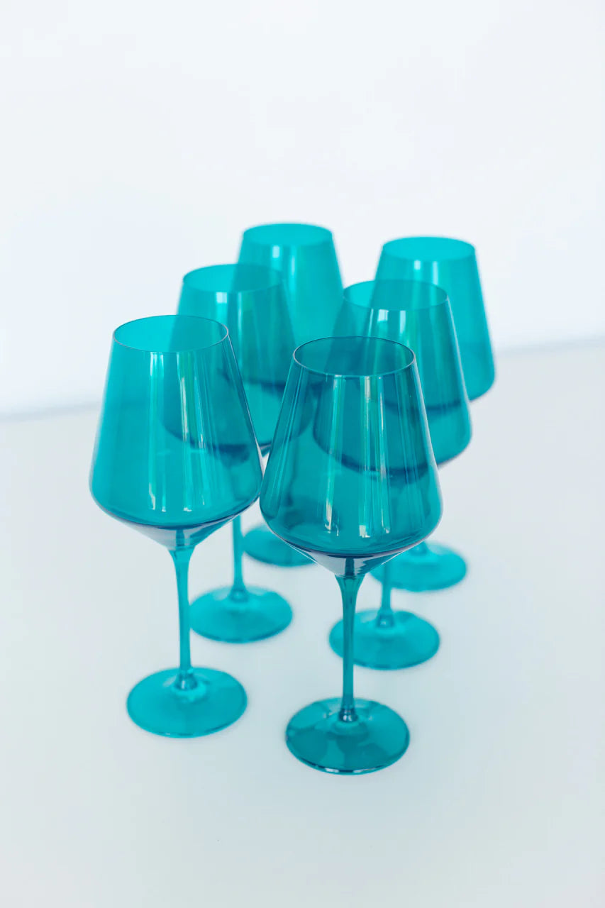 Estelle Wine Stemware - Bundle - Teal